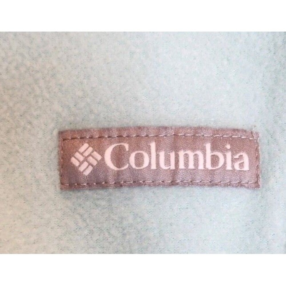 Columbia Fleece Jacket Women's Size Medium Light Mint Green Zipper Soft - Picture 2 of 7